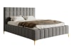Bett mit Polsterrahmen in Grau, 180 cm