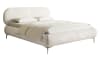 Polsterbett in Cremeweiß mit Lattenrost, Bettkasten, 160 cm