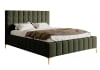 Bett mit Polsterrahmen in Olivgrün, 160 cm