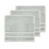 Lot de 3 serviettes invité 600 g/m² gris perle 30x50 cm