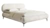 Polsterbett mit Lattenrost, Bettkasten, 180 cm, cremeweiß