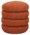 Pouf en bouclettes terracotta style scandinave