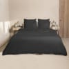 Funda nórdica y funda de almohada algodón gris pizarra 155x220