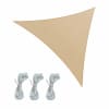 Toldo vela parasol triangular impermeable 3,6x3,6x3,6 en beige oscuro