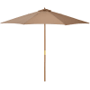 Sonnenschirm aus Holz aus Bambus, beige