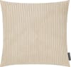 Housse de coussin gros velours cotelé beige 60x60 cm