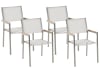 Lot de 4 chaises blanches en acier