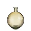 Vase bouteille en verre recyclé marron clair H42