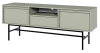 Meuble TV 2 portes avec tiroir et cadre vert sauge 154x39 cm