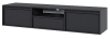 Meuble TV suspendu 2 portes avec tiroir noir 154x39 cm