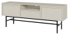 Meuble TV 2 portes avec tiroir et cadre crème 154x39 cm