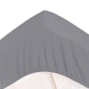 Drap-housse grand bonnet 180x200x32 gris minéral en coton