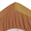 Drap-housse grand bonnet 180x200x32 beige doré en coton