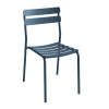 Chaise de jardin en aluminium bleu foncé