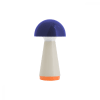 Lampe de table bleu et crème H18cm
