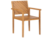Chaise de jardin en bois d'acacia clair