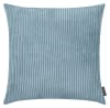 Housse de coussin gros velours cotelé bleu pétrole 60x60 cm