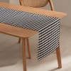 Camino de mesa algodón tacto tela impermeable negro 45x170 cm