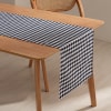 Camino de mesa algodón tacto tela impermeable azul marino 45x170 cm