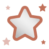 Miroir enfant étoile en acrylique terre cuite 29,5x29,2 cm