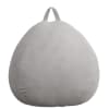 Pouf poire déhoussable velours côtelé - 105x85 cm gris clair