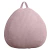 Pouf poire déhoussable velours côtelé - 105x85 cm rose