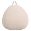 Pouf poire déhoussable velours côtelé - 80x70 cm beige