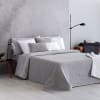 MB Home Italy „Elegant“ Sommersteppdecke – 260x270 Cm, Dunkelblau/hellgrau, 100 % Mikrofaser