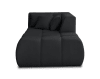 Canapé modulable 2 places en tissu noir
