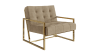 Loungesessel aus Samt-Bezug, Beige