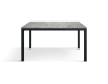 Tavolo legno finitura grigio, struttura in metallo antracite 110x68