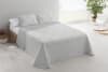 Colcha primavera verano + fundas cojines gris cama de 135cm 235x260cm