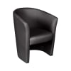 Fauteuil en similcuir noir 64x63 cm