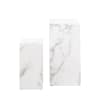 Lot de 2 sellettes effet marbre - Blanc