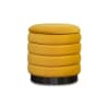 Pouf contenitore in velluto giallo