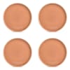 Lot de 4 assiettes orange en grès 27,5xh2,5cm