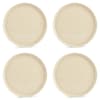 Lot de 4 assiettes beige en grès 27,5xh2,5cm