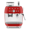 Machine à expresso combiné broyeur rouge Smeg