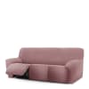 Funda de sofá relax extensible 3 plazas x 3 rosa 200 - 260 cm