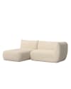 Sofá beige bouclé con chaise longue izquierdo 230 x 148 cm