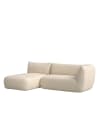 Sofá beige con chaise longue izquierdo 250 x 148 cm