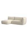 Sofá beige bouclé con chaise longue izquierdo 250 x 148 cm