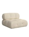 Fauteuil bouclé beige 99 x 99 cm