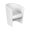 Fauteuil en similcuir blanc 64x63 cm