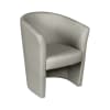 Fauteuil en similcuir gris 64x63 cm