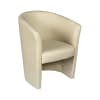 Fauteuil en similcuir beige 64x63 cm