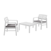 Set salon d’extérieur blanc 63x58 cm