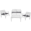 Set salon d’extérieur blanc 63x58 cm