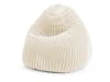 Pouf poire XL d'intérieur velours naturel 70x110