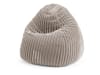 Pouf poire XL d'intérieur velours taupe 70x110